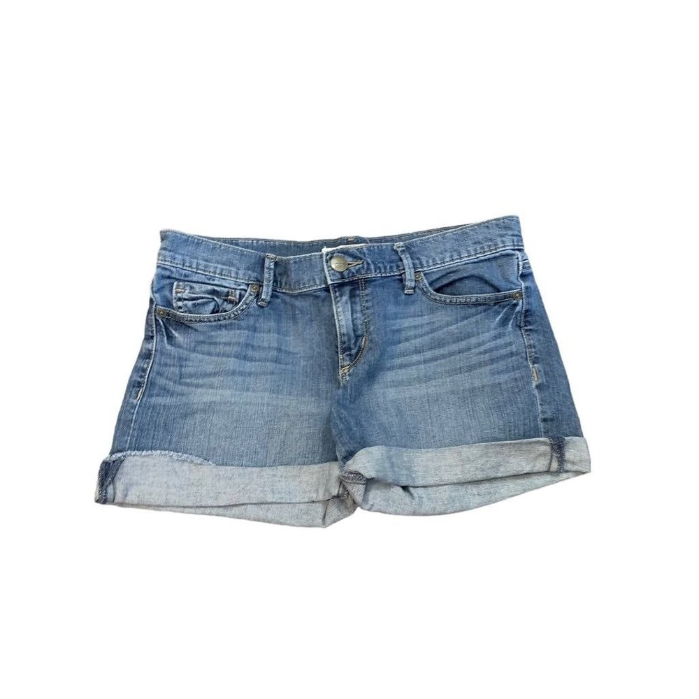 2 Ann Taylor Loft Women's‎ Cuffed Jean Shorts Medium Wash Denim